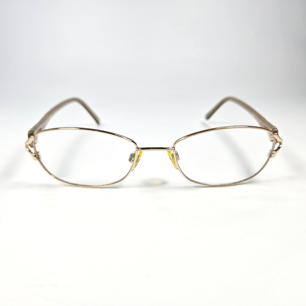 Zyloware Sophia Loren Eyeglasses‎ M169 Gold Tan Oval Metal Frames 50-17-140 - Picture 2 of 14